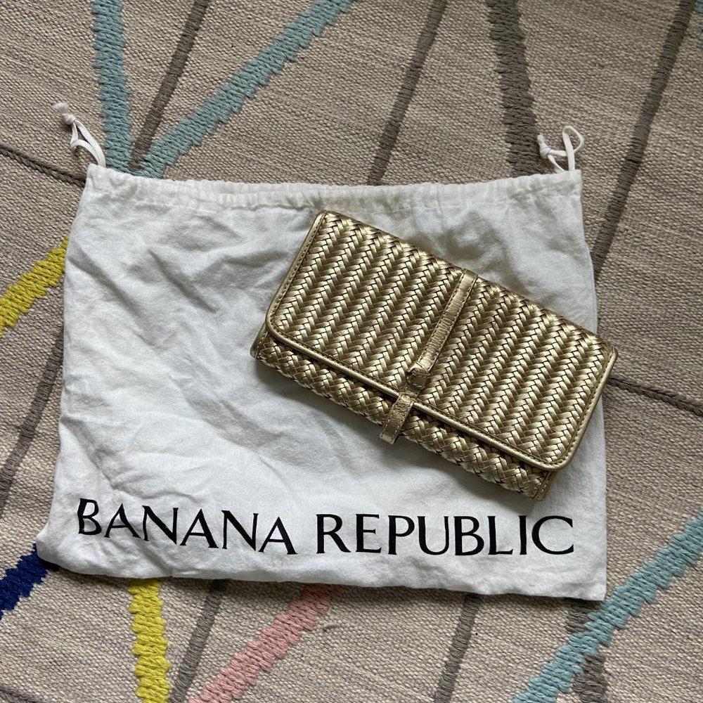 Banana Republic leather clutch